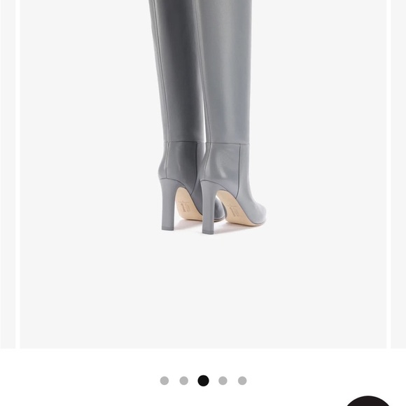 Larroude x Jennifer Fisher Cement Gray Heeled Over knee Boots with Stiletto Heel - Picture 3 of 8